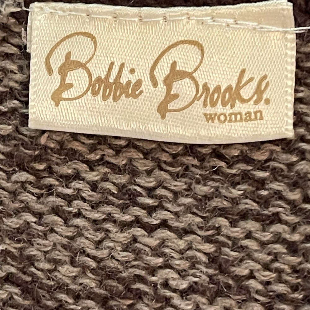 Bobbie Brooks Flax Brown Women's‎ Sweater Vest Size Small-Snowman Theme - Picture 4 of 7